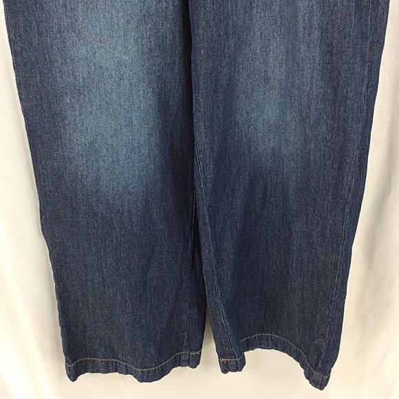 NEW Maurices Wide Leg Denim Chambray Belted Jeans Pants Womens Size 16 High Rise - Picture 4 of 8